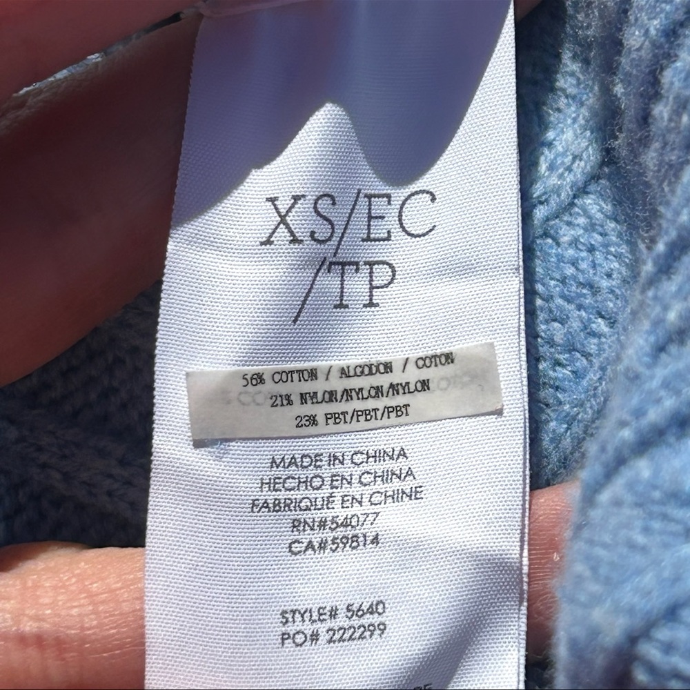 CAbi Scenic Baby Blue Ribbed Cardigan Sweater - Picture 7 of 8
